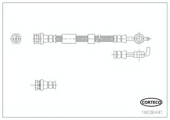 CORTECO 19036441 Гальмівний шланг