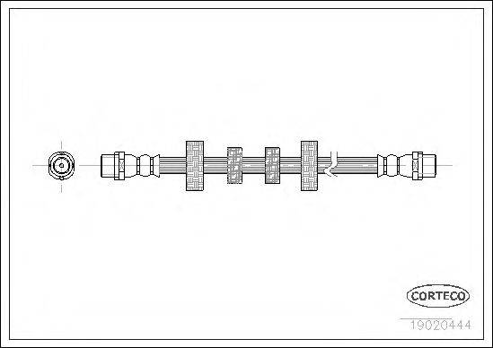 CORTECO 19020444 Гальмівний шланг