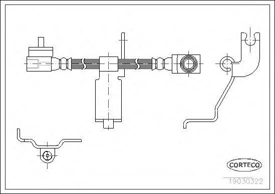 CORTECO 19030322 Гальмівний шланг