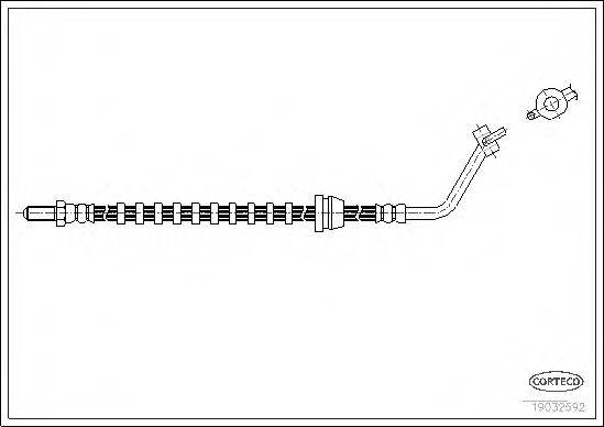 CORTECO 19032592 Гальмівний шланг