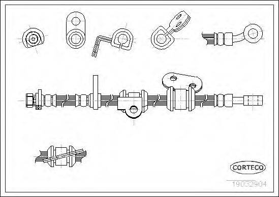 CORTECO 19032904 Гальмівний шланг