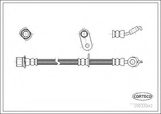 CORTECO 19033042 Гальмівний шланг