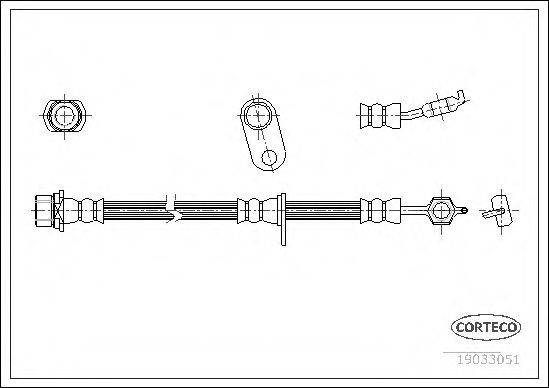 CORTECO 19033051 Гальмівний шланг