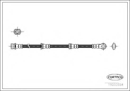 CORTECO 19033554 Гальмівний шланг