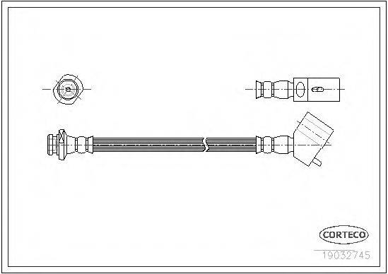 CORTECO 19032745 Гальмівний шланг
