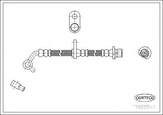CORTECO 19035117 Гальмівний шланг