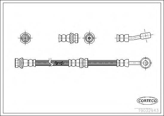 CORTECO 19032943 Гальмівний шланг