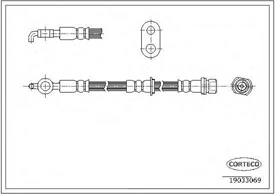 CORTECO 19033069 Гальмівний шланг