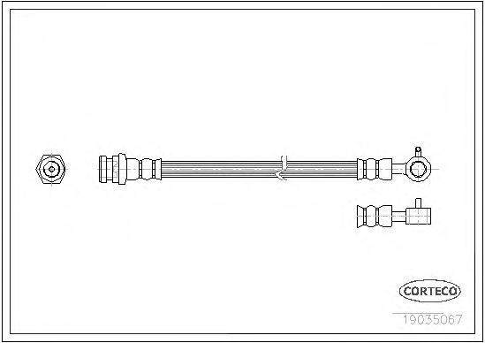 CORTECO 19035067 Гальмівний шланг
