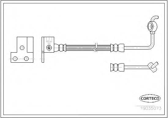 CORTECO 19035073 Гальмівний шланг