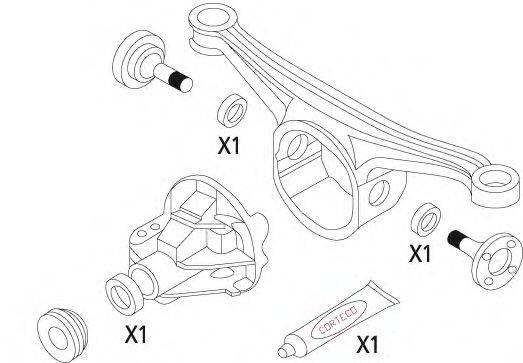 CORTECO 19535942 Комплект прокладок, диференціал