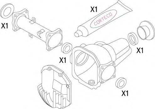 CORTECO 19536138 Комплект прокладок, диференціал