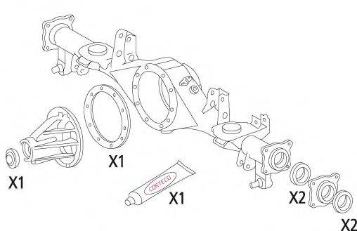 CORTECO 19536217 Комплект прокладок, диференціал