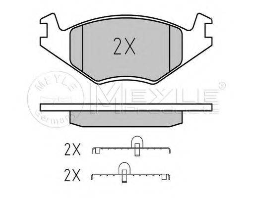MEYLE 0252088717 Комплект гальмівних колодок, дискове гальмо