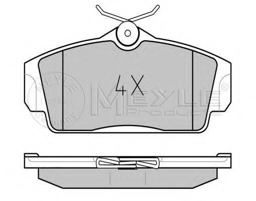 MEYLE 0252346316PD Комплект гальмівних колодок, дискове гальмо