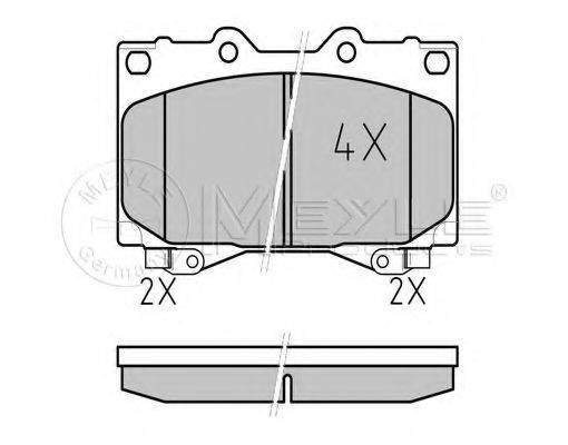 MEYLE 0252352415W Комплект гальмівних колодок, дискове гальмо
