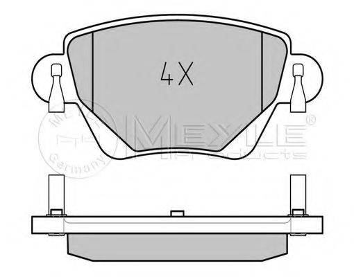 MEYLE 0252355717PD Комплект гальмівних колодок, дискове гальмо