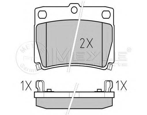 MEYLE 0252359315W Комплект гальмівних колодок, дискове гальмо