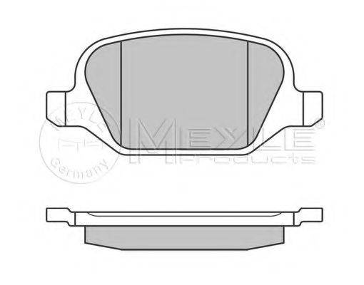 MEYLE 0252360113PD Комплект гальмівних колодок, дискове гальмо