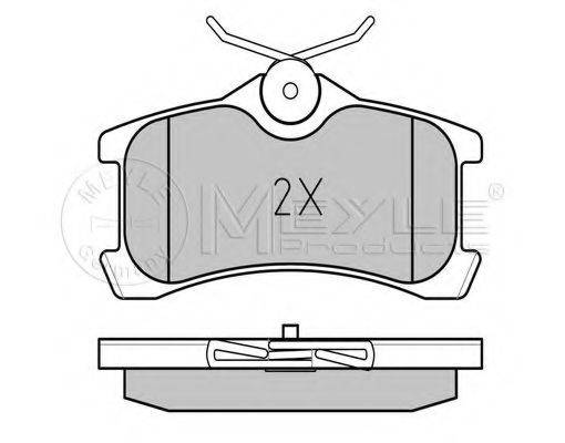 MEYLE 0252401314W Комплект гальмівних колодок, дискове гальмо