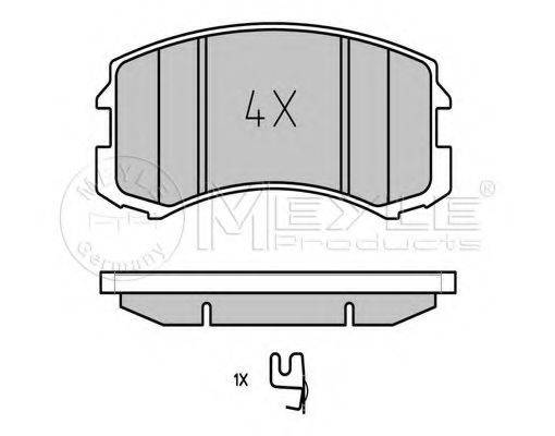 MEYLE 0252429116 Комплект гальмівних колодок, дискове гальмо