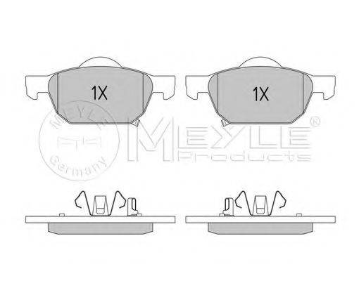 MEYLE 0252479617W Комплект гальмівних колодок, дискове гальмо