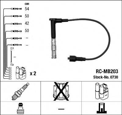 NGK 0738 Комплект дротів запалювання