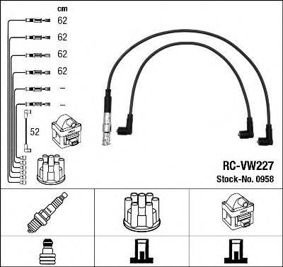 NGK 0958 Комплект дротів запалювання