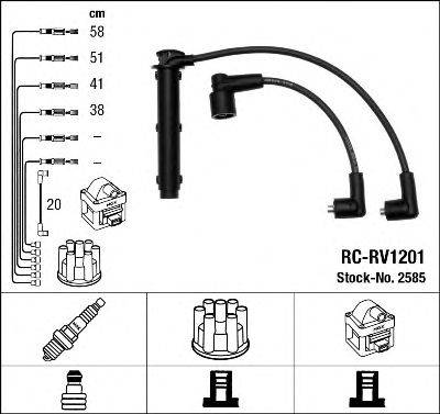 NGK 2585 Комплект дротів запалювання