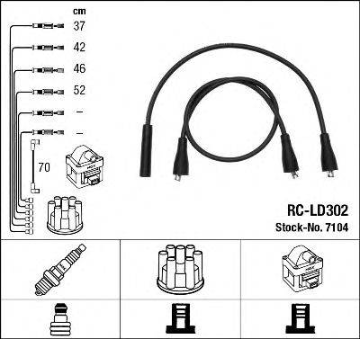 NGK 7104 Комплект дротів запалювання