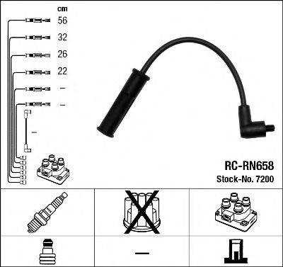 NGK 7200 Комплект дротів запалювання