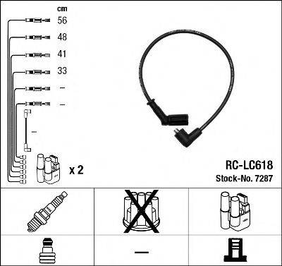 NGK 7287 Комплект дротів запалювання