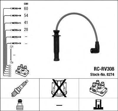 NGK 8274 Комплект дротів запалювання