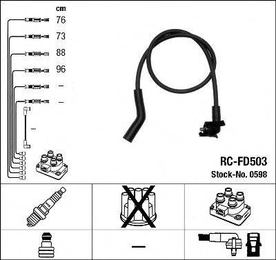 NGK 0598 Комплект дротів запалювання