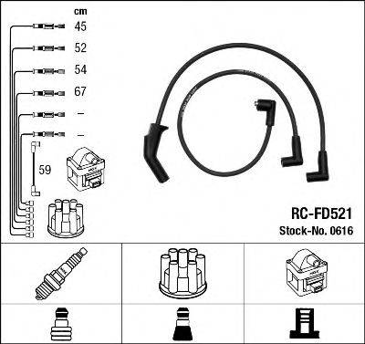 NGK 0616 Комплект дротів запалювання