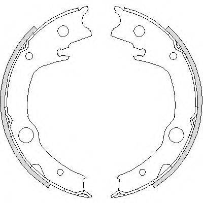 ROADHOUSE 472900 Комплект гальмівних колодок, стоянкова гальмівна система
