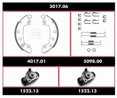 REMSA 301706 Комплект гальм, барабанний гальмівний механізм