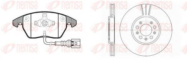 REMSA 8103003 Комплект гальм, дисковий гальмівний механізм