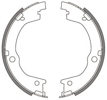 REMSA 464400 Комплект гальмівних колодок, стоянкова гальмівна система