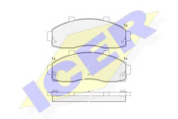 ICER 141246 Комплект гальмівних колодок, дискове гальмо