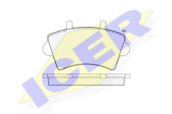 ICER 141442 Комплект гальмівних колодок, дискове гальмо