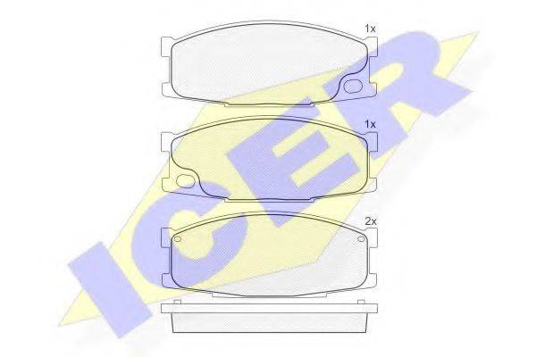 ICER 141504 Комплект гальмівних колодок, дискове гальмо