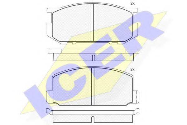 ICER 180295 Комплект гальмівних колодок, дискове гальмо