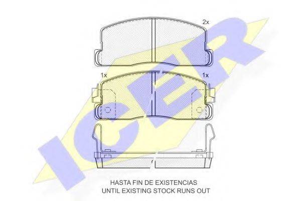 ICER 180495 Комплект гальмівних колодок, дискове гальмо