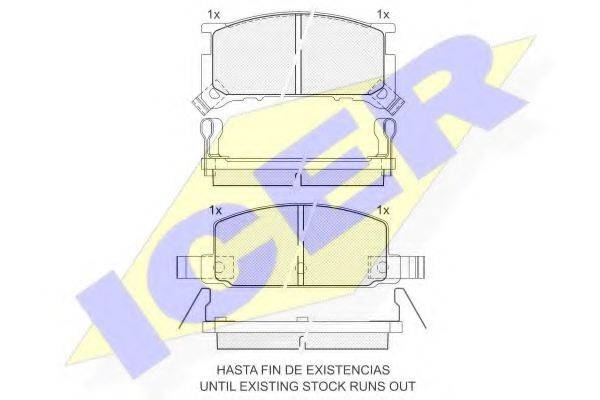 ICER 180585 Комплект гальмівних колодок, дискове гальмо