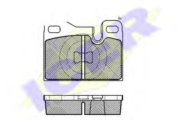 ICER 180645 Комплект гальмівних колодок, дискове гальмо