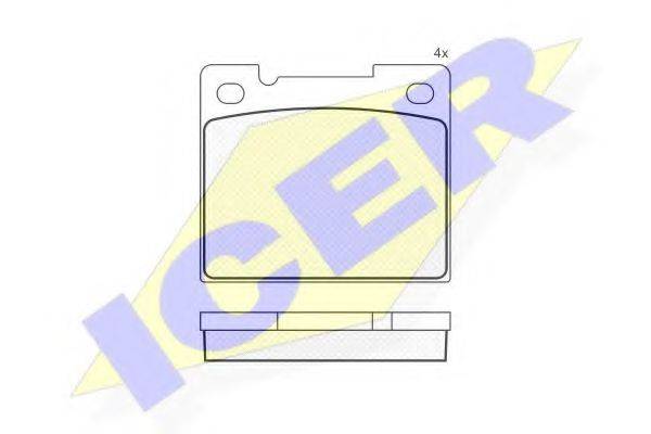 ICER 180770 Комплект гальмівних колодок, дискове гальмо