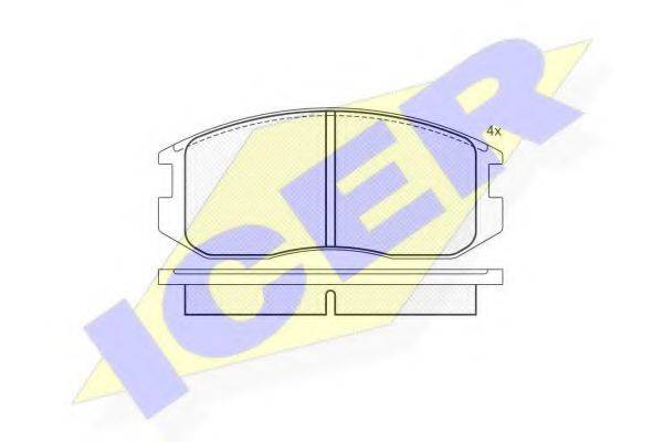 ICER 180875 Комплект гальмівних колодок, дискове гальмо