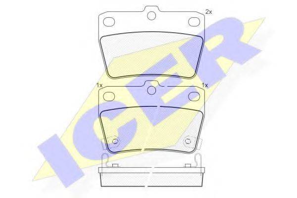 ICER 181520 Комплект гальмівних колодок, дискове гальмо