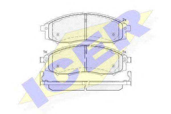 ICER 181703 Комплект гальмівних колодок, дискове гальмо